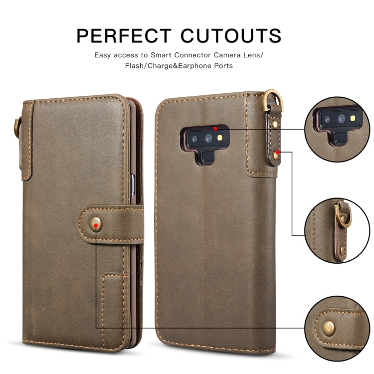 For Galaxy Note9 Cowhide Texture Horizontal Flip Leather Case with Holder & Card Slots & Wallet & Lanyard