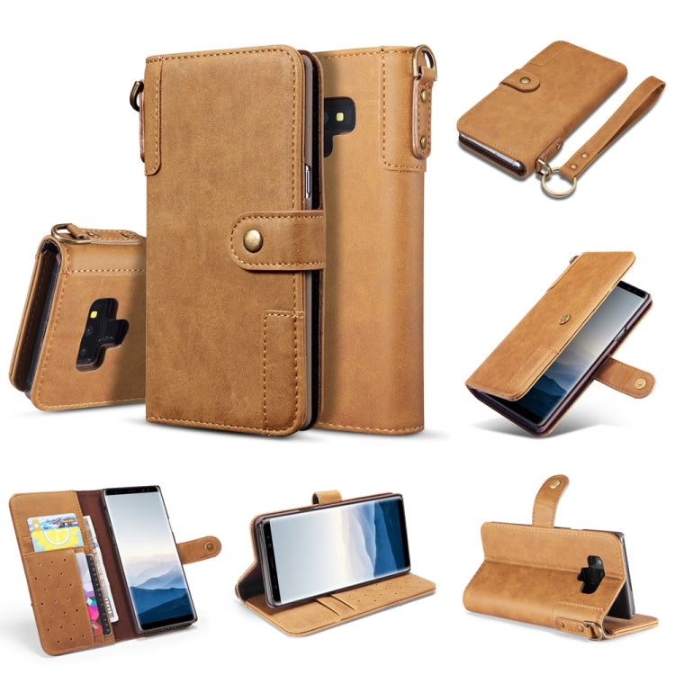 For Galaxy Note9 Cowhide Texture Horizontal Flip Leather Case with Holder & Card Slots & Wallet & Lanyard