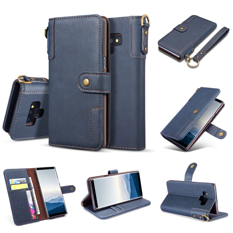 For Galaxy Note9 Cowhide Texture Horizontal Flip Leather Case with Holder & Card Slots & Wallet & Lanyard