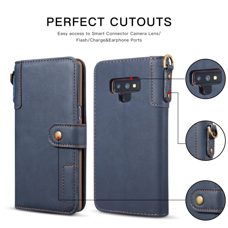 For Galaxy Note9 Cowhide Texture Horizontal Flip Leather Case with Holder & Card Slots & Wallet & Lanyard