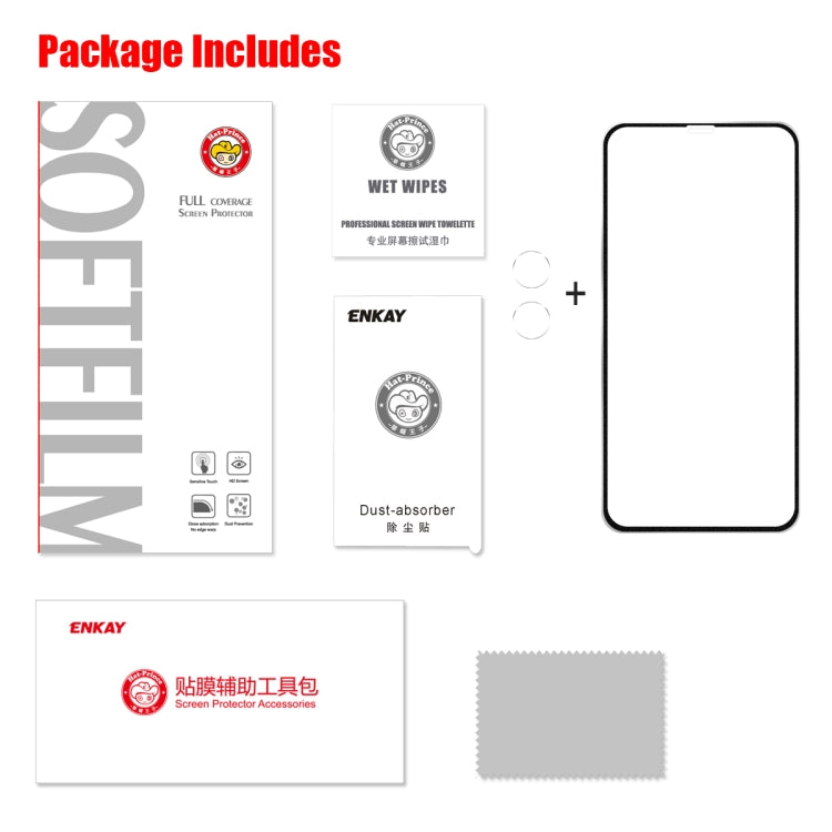 For iPhone 11 Hat-Prince 2 in 1 0.2mm 9H 3D Titanium Alloy Curved Edge Explosion-proof Tempered Glass Screen Protector + 0.2mm 9H 2.15D Round Edge Rear Camera Lens Tempered Glass Film