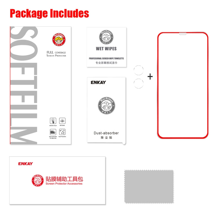 For iPhone 11 Hat-Prince 2 in 1 0.2mm 9H 3D Titanium Alloy Curved Edge Explosion-proof Tempered Glass Screen Protector + 0.2mm 9H 2.15D Round Edge Rear Camera Lens Tempered Glass Film