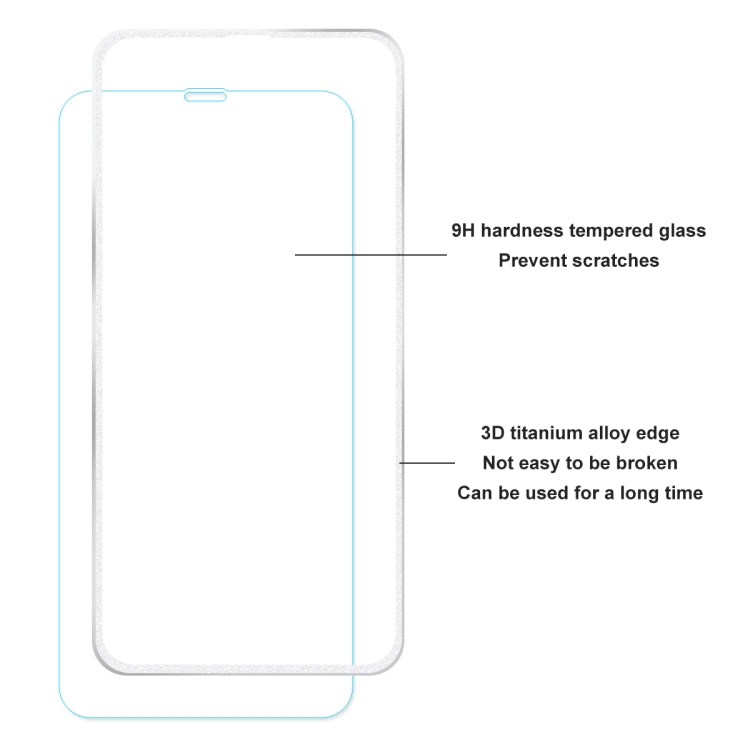 For iPhone 11 Hat-Prince 2 in 1 0.2mm 9H 3D Titanium Alloy Curved Edge Explosion-proof Tempered Glass Screen Protector + 0.2mm 9H 2.15D Round Edge Rear Camera Lens Tempered Glass Film
