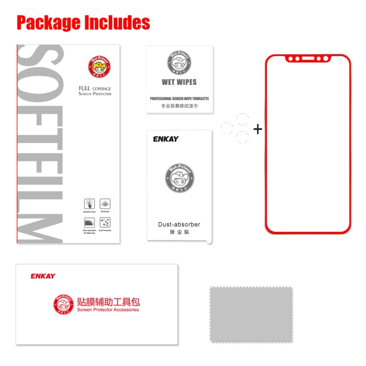 For iPhone 11 Pro Hat-Prince 2 in 1 0.2mm 9H 3D Titanium Alloy Curved Edge Explosion-proof Tempered Glass Screen Protector + 0.2mm 9H 2.15D Round Edge Rear Camera Lens Tempered Glass Film