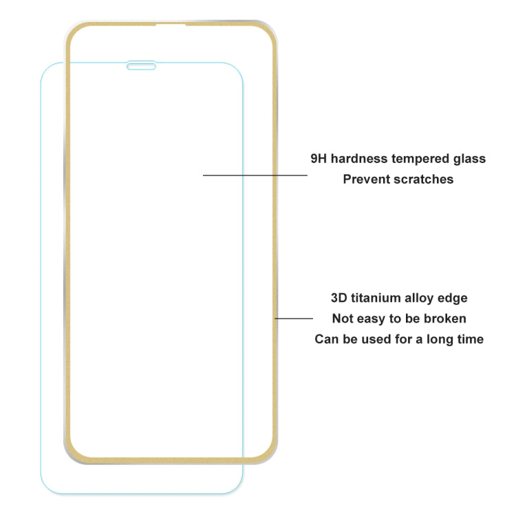 For iPhone 11 Pro Max  Hat-Prince 2 in 1 0.2mm 9H 3D Titanium Alloy Curved Edge Explosion-proof Tempered Glass Screen Protector + 0.2mm 9H 2.15D Round Edge Rear Camera Lens Tempered Glass Film