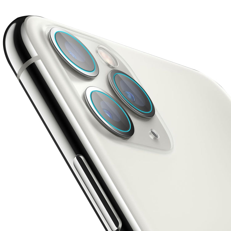 For iPhone 11 Pro Max  Hat-Prince 2 in 1 0.2mm 9H 3D Titanium Alloy Curved Edge Explosion-proof Tempered Glass Screen Protector + 0.2mm 9H 2.15D Round Edge Rear Camera Lens Tempered Glass Film