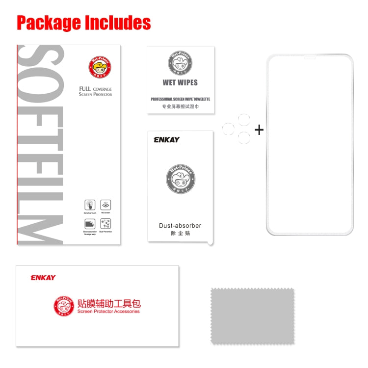 For iPhone 11 Pro Max  Hat-Prince 2 in 1 0.2mm 9H 3D Titanium Alloy Curved Edge Explosion-proof Tempered Glass Screen Protector + 0.2mm 9H 2.15D Round Edge Rear Camera Lens Tempered Glass Film