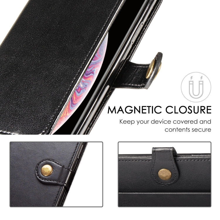 For Xiaomi Redmi 8A  Retro Solid Color Leather Buckle Mobile Phone Protection Leather Case with Photo Frame & Card Slot & Wallet & Bracket Function