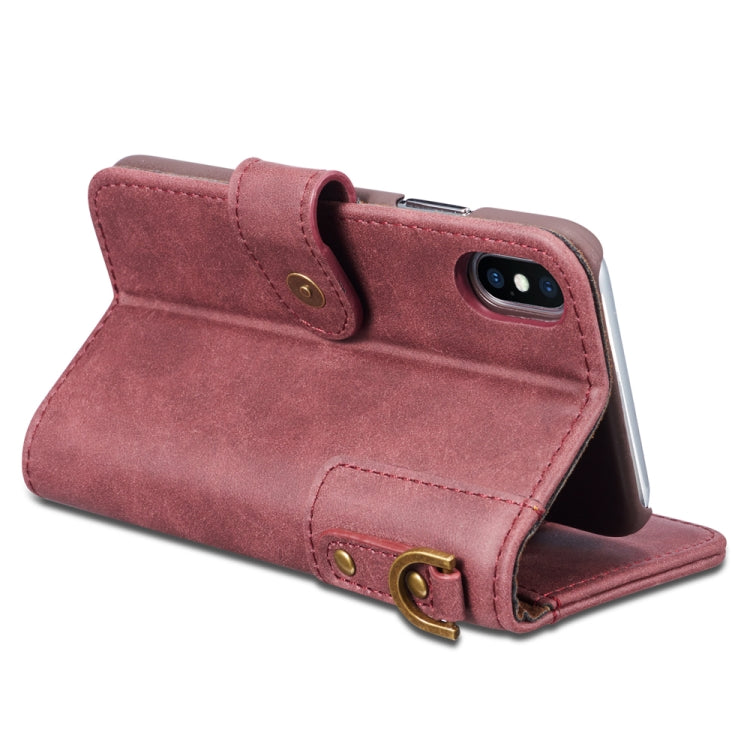For iPhone XR Cowhide Texture Horizontal Flip Leather Case with Holder & Card Slots & Wallet & Lanyard