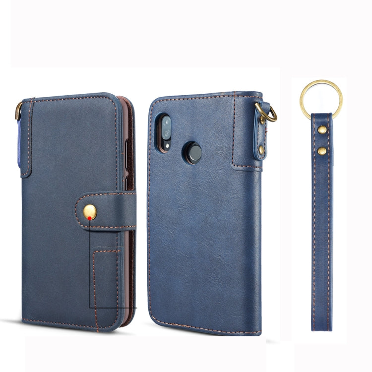 For Huawei Nova 3e Cowhide Texture Horizontal Flip Leather Case with Holder & Card Slots & Wallet & Lanyard