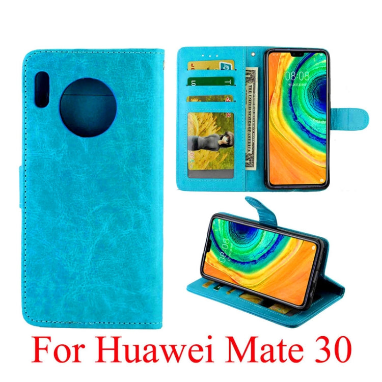 For Huawei Mate 30 Crazy Horse Texture Horizontal Flip Leather Case with Holder & Card Slots & Wallet & Photo Frame