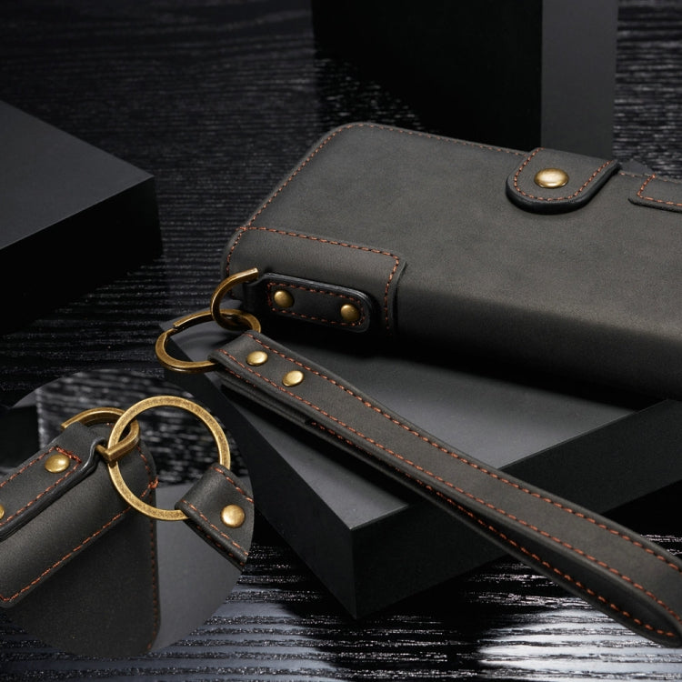 For iPhone XS Max Cowhide Texture Horizontal Flip Leather Case with Holder & Card Slots & Wallet & Lanyard