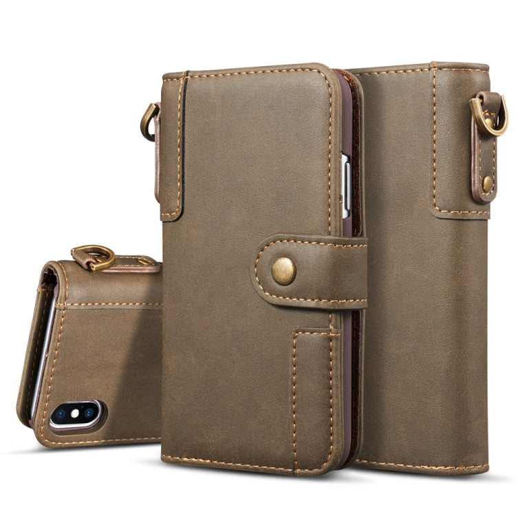 For iPhone XS Max Cowhide Texture Horizontal Flip Leather Case with Holder & Card Slots & Wallet & Lanyard