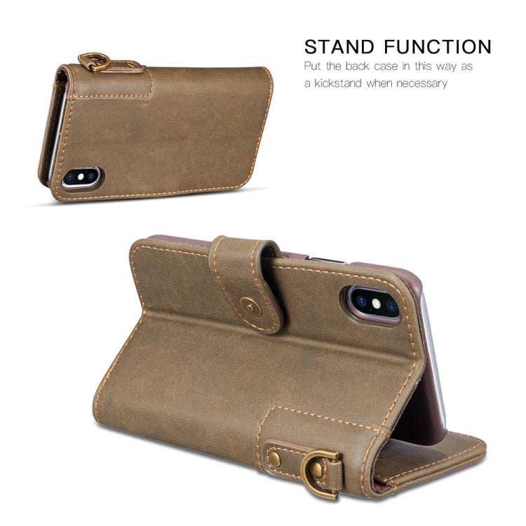 For iPhone XS Max Cowhide Texture Horizontal Flip Leather Case with Holder & Card Slots & Wallet & Lanyard