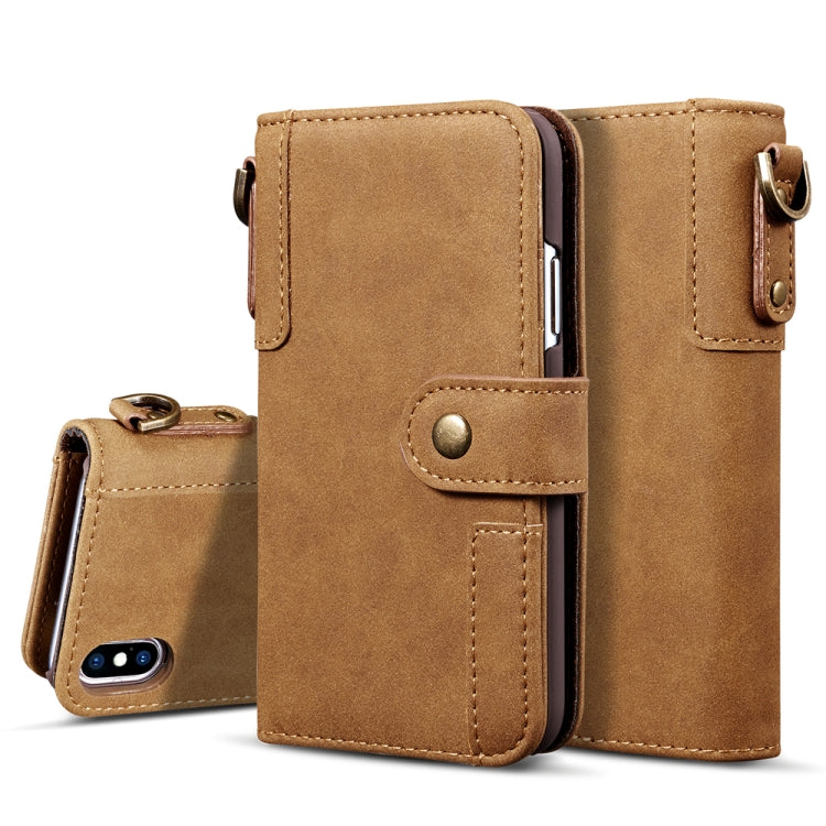 For iPhone XS Max Cowhide Texture Horizontal Flip Leather Case with Holder & Card Slots & Wallet & Lanyard