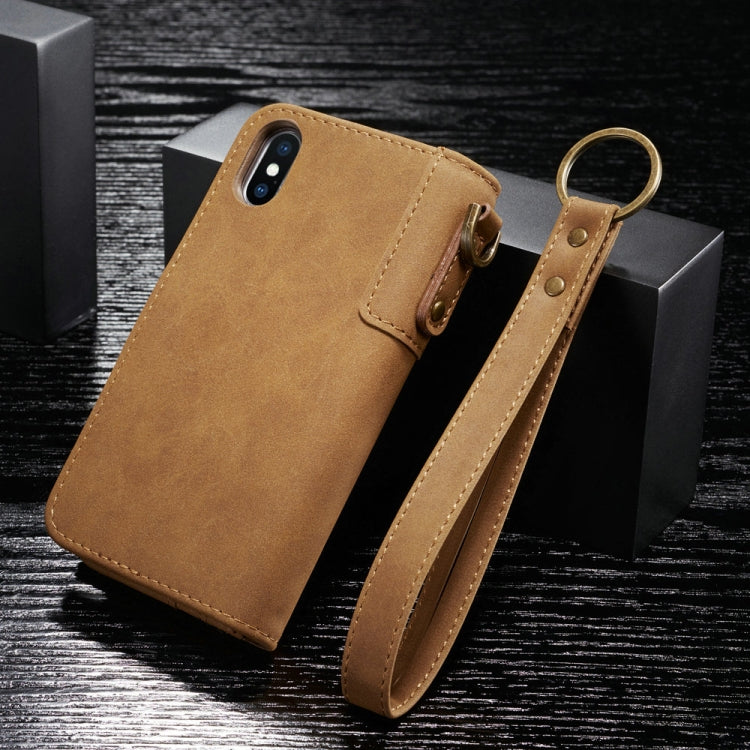 For iPhone XS Max Cowhide Texture Horizontal Flip Leather Case with Holder & Card Slots & Wallet & Lanyard