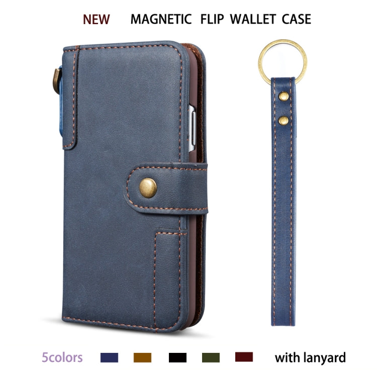 For iPhone XS Max Cowhide Texture Horizontal Flip Leather Case with Holder & Card Slots & Wallet & Lanyard