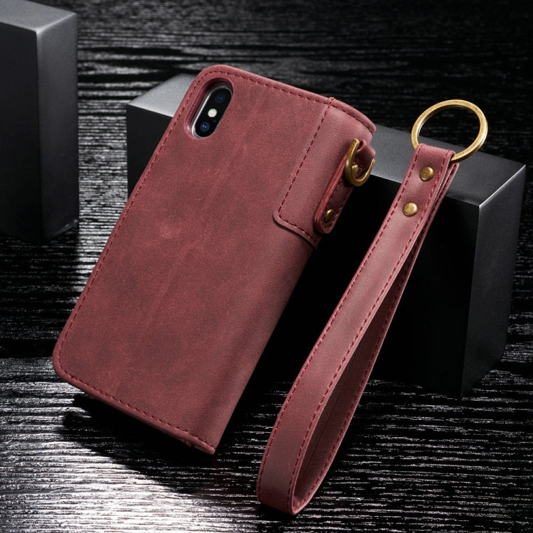 For iPhone XS Max Cowhide Texture Horizontal Flip Leather Case with Holder & Card Slots & Wallet & Lanyard