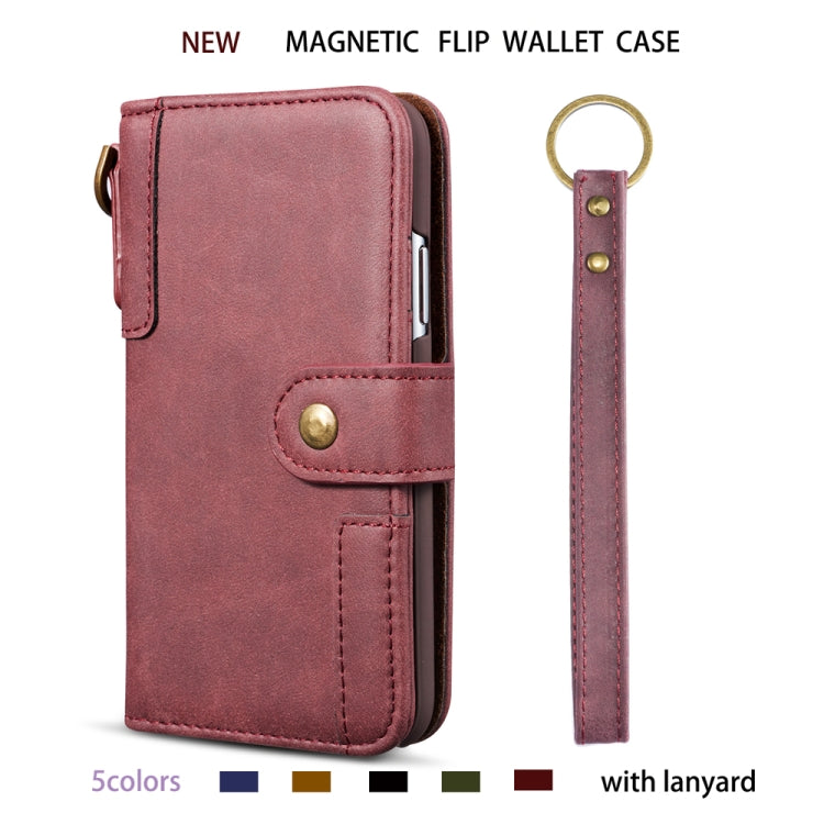 For iPhone XS Max Cowhide Texture Horizontal Flip Leather Case with Holder & Card Slots & Wallet & Lanyard