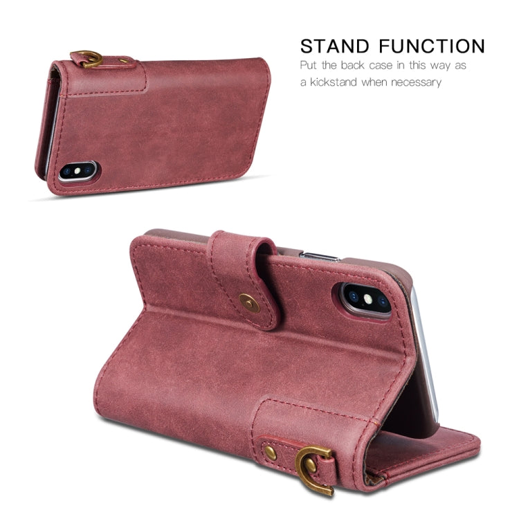 For iPhone XS Max Cowhide Texture Horizontal Flip Leather Case with Holder & Card Slots & Wallet & Lanyard