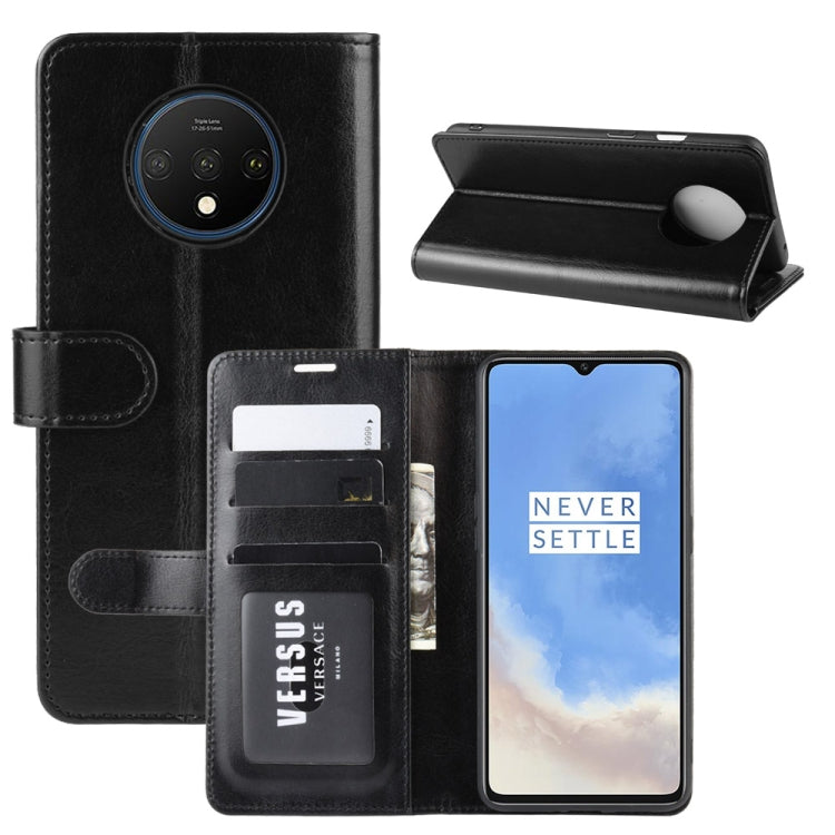 For OnePlus 7T R64 Texture Single Fold Horizontal Flip Leather Case with Holder & Card Slots & Wallet