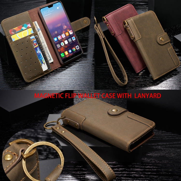 For Huawei  P20 Lite Cowhide Texture Horizontal Flip Leather Case, with Holder & Card Slots & Wallet & Lanyard