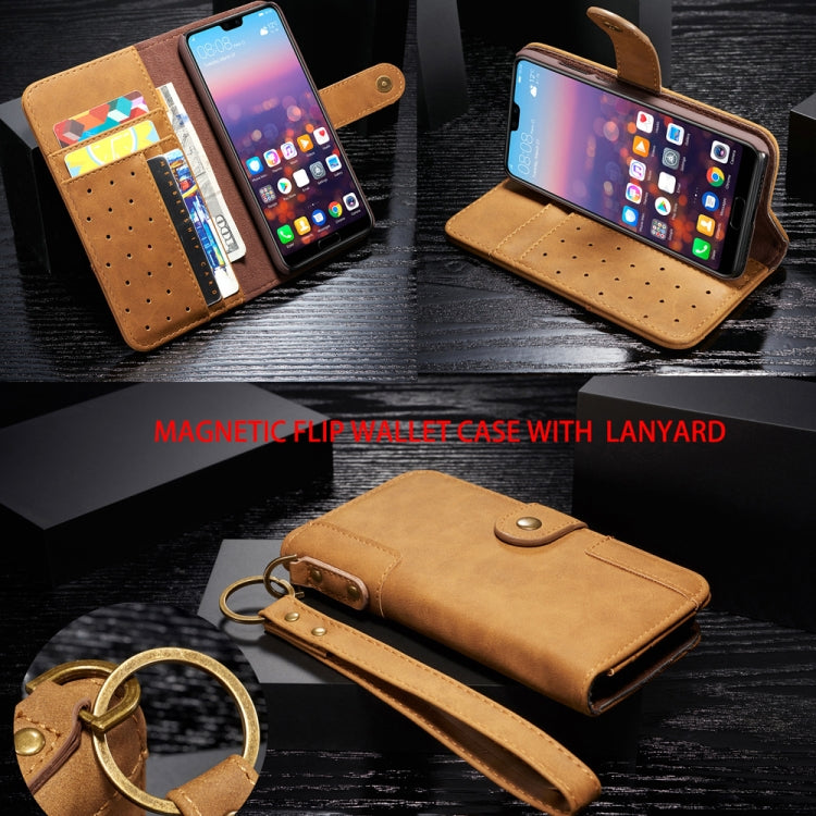 For Huawei  P20 Lite Cowhide Texture Horizontal Flip Leather Case, with Holder & Card Slots & Wallet & Lanyard