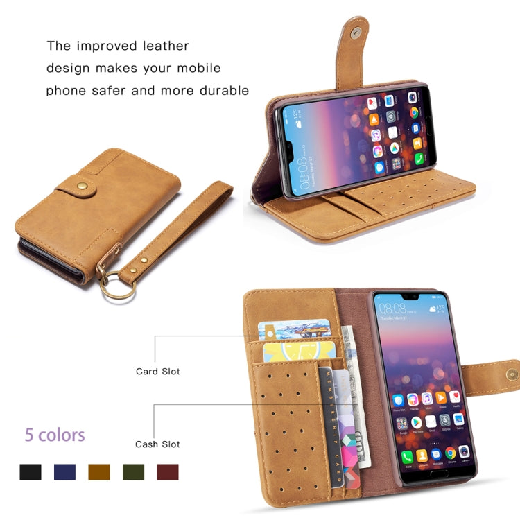 For Huawei  P20 Lite Cowhide Texture Horizontal Flip Leather Case, with Holder & Card Slots & Wallet & Lanyard