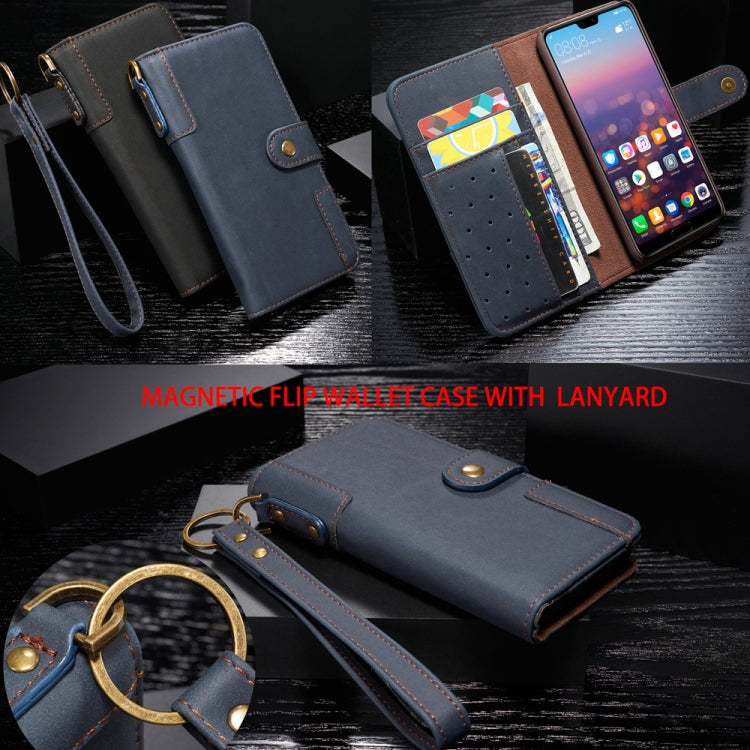 For Huawei  P20 Lite Cowhide Texture Horizontal Flip Leather Case, with Holder & Card Slots & Wallet & Lanyard