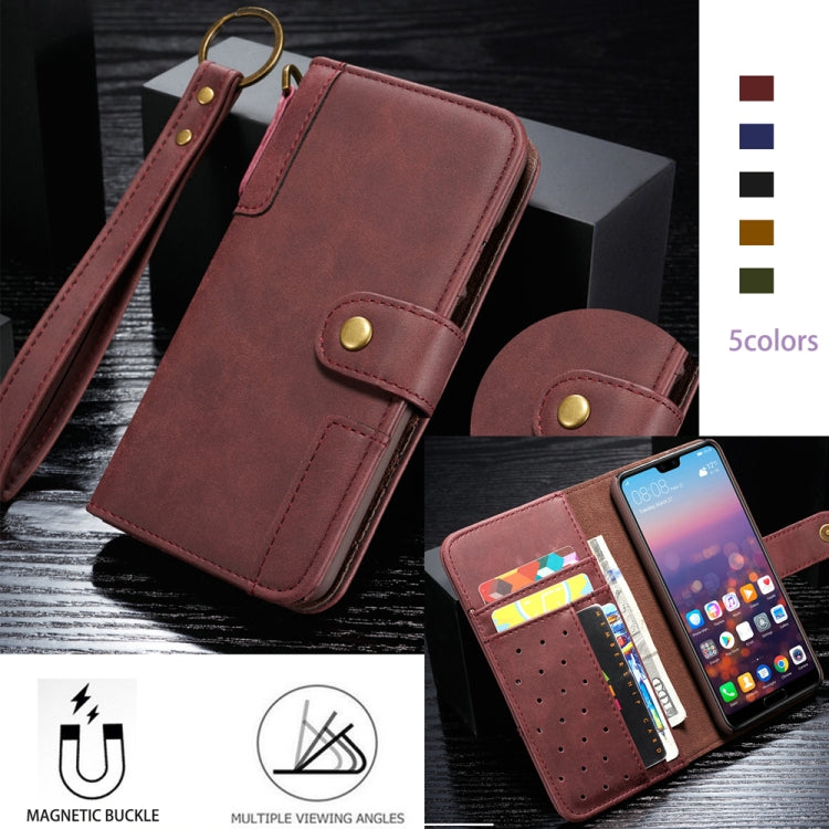 For Huawei  P20 Lite Cowhide Texture Horizontal Flip Leather Case, with Holder & Card Slots & Wallet & Lanyard