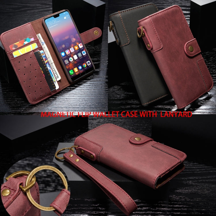 For Huawei  P20 Lite Cowhide Texture Horizontal Flip Leather Case, with Holder & Card Slots & Wallet & Lanyard