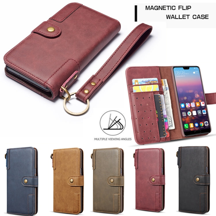 For Huawei P20 Cowhide Texture Horizontal Flip Leather Case with Holder & Card Slots & Wallet & Lanyard