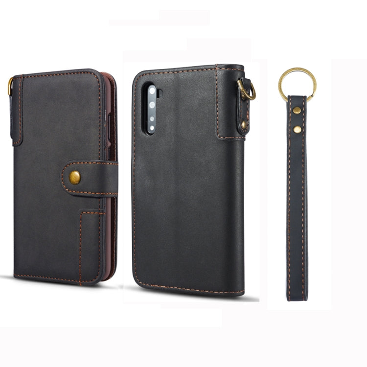 For Galaxy Note10 Cowhide Texture Horizontal Flip Leather Case with Holder & Card Slots & Wallet & Lanyard