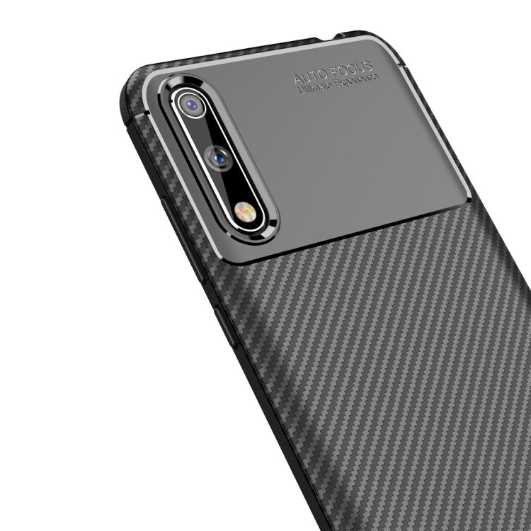 For Huawei Enjoy 10s Beetle Series Carbon Fiber Texture Shockproof TPU Case