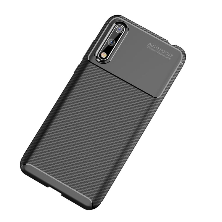 For Huawei Enjoy 10s Beetle Series Carbon Fiber Texture Shockproof TPU Case