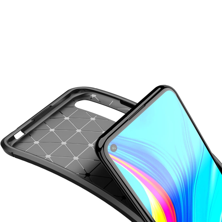 For Huawei Enjoy 10s Beetle Series Carbon Fiber Texture Shockproof TPU Case