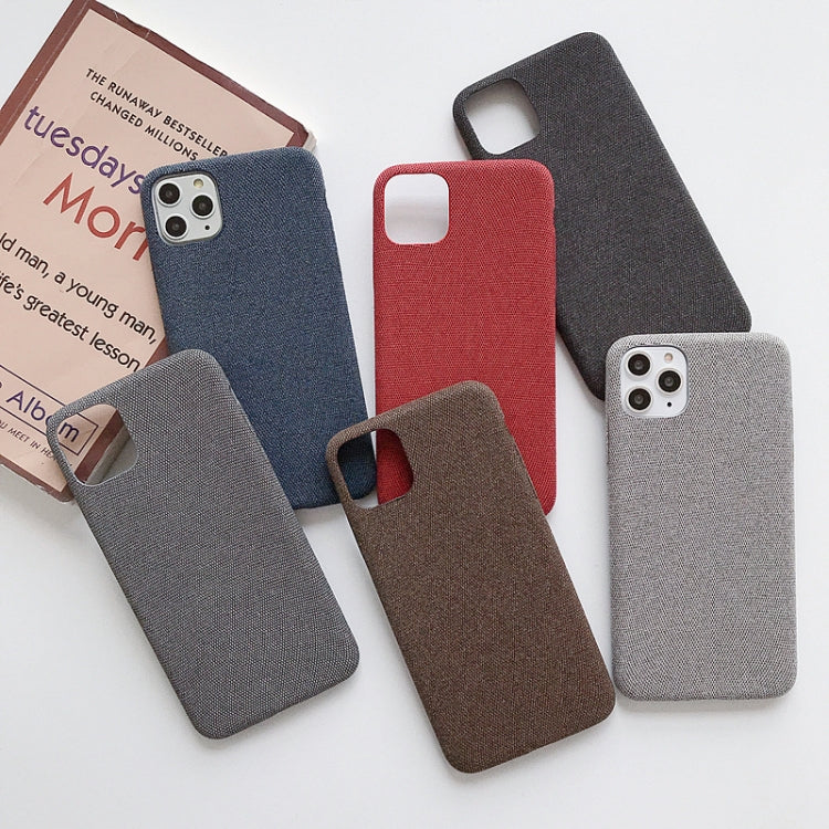 For iPhone 11 Pro Max Fabric Style TPU Protective Shell