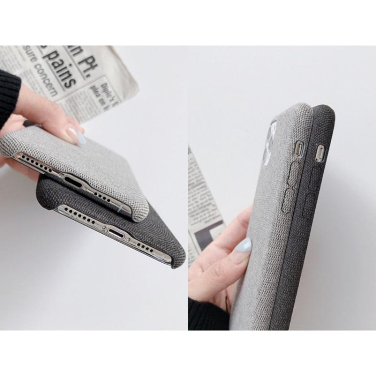For iPhone 11 Pro Max Fabric Style TPU Protective Shell