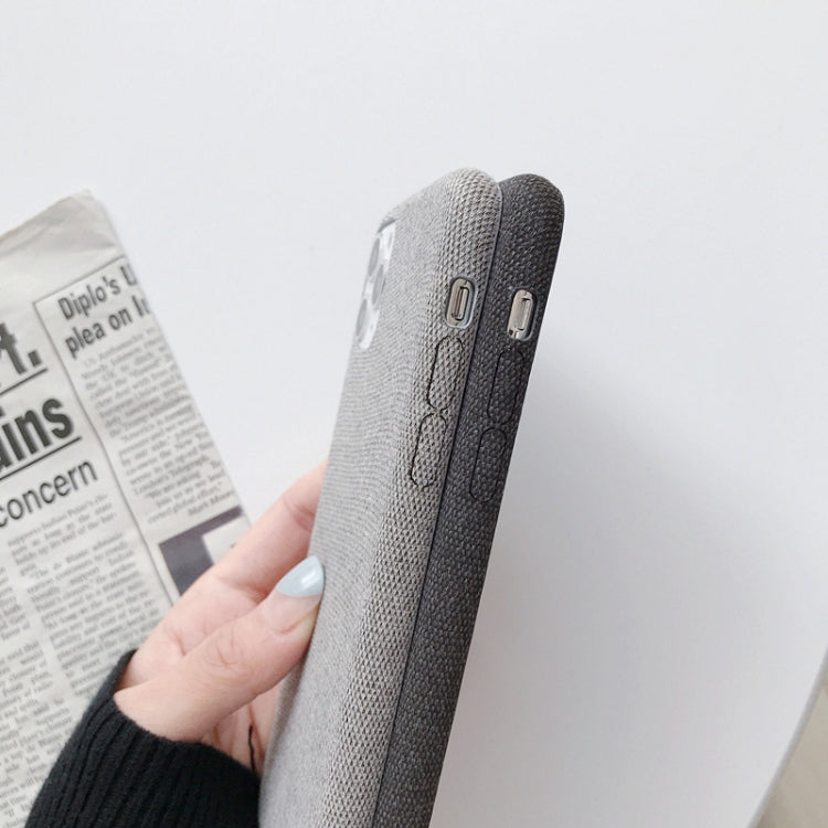 For iPhone 11 Pro Max Fabric Style TPU Protective Shell