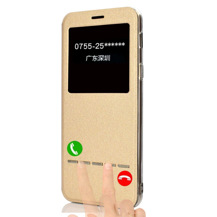 For iPhone 11 Pro Max Matte Texture Horizontal Flip Bracket Mobile Phone Holster Window with Caller ID and Metal Button Slide To Unlock