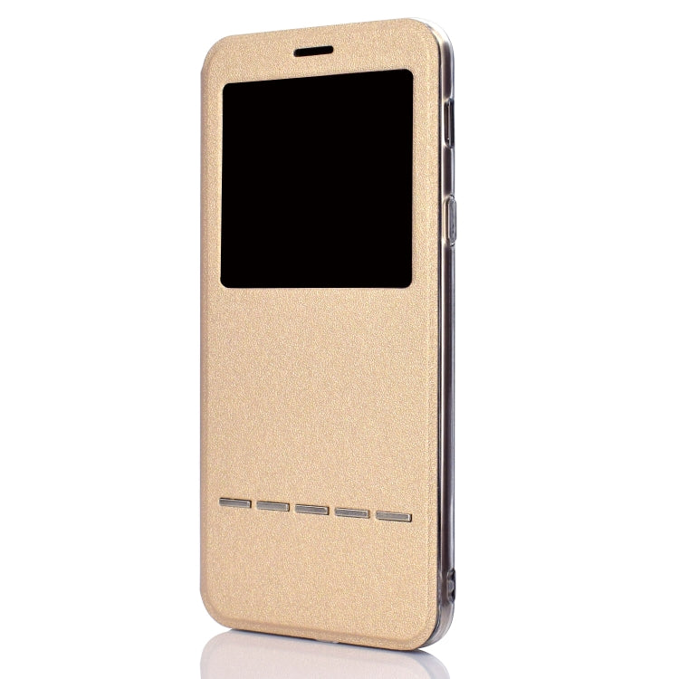 For iPhone 11 Pro Max Matte Texture Horizontal Flip Bracket Mobile Phone Holster Window with Caller ID and Metal Button Slide To Unlock