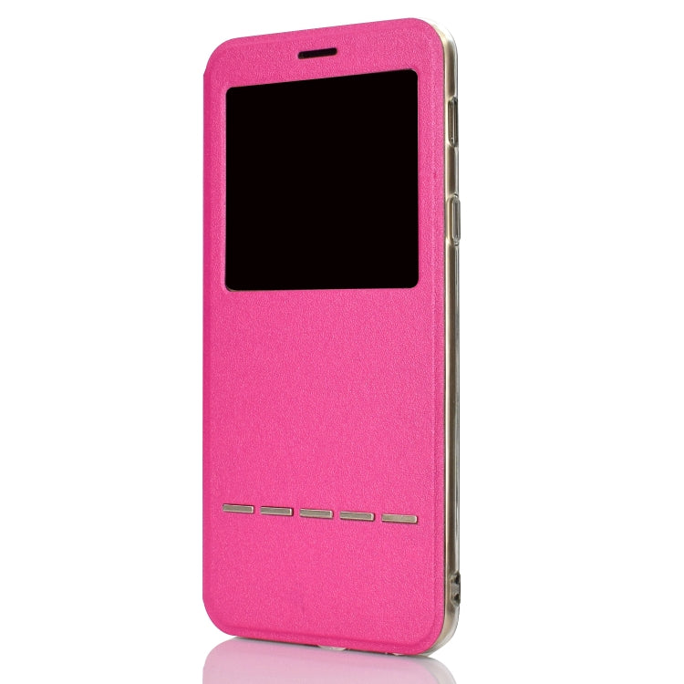 For iPhone 11 Pro Max Matte Texture Horizontal Flip Bracket Mobile Phone Holster Window with Caller ID and Metal Button Slide To Unlock