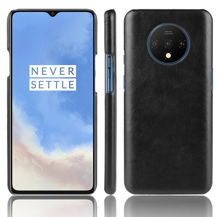 For OnePlus 7T Shockproof Litchi Texture PC + PU Case