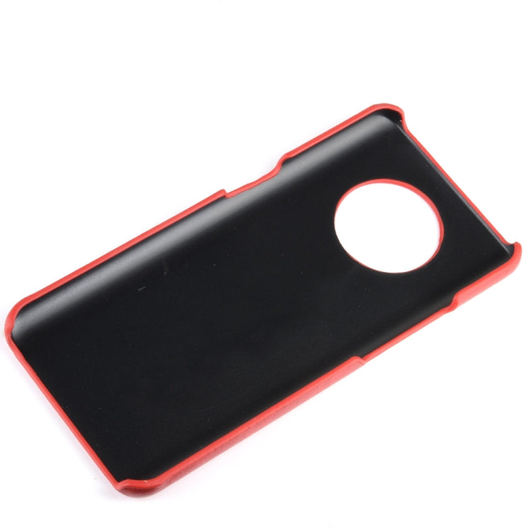 For OnePlus 7T Shockproof Litchi Texture PC + PU Case