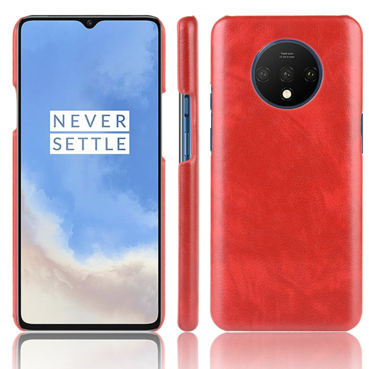 For OnePlus 7T Shockproof Litchi Texture PC + PU Case