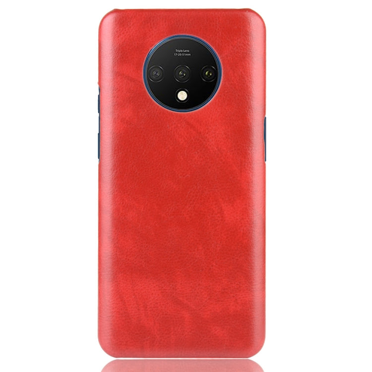 For OnePlus 7T Shockproof Litchi Texture PC + PU Case