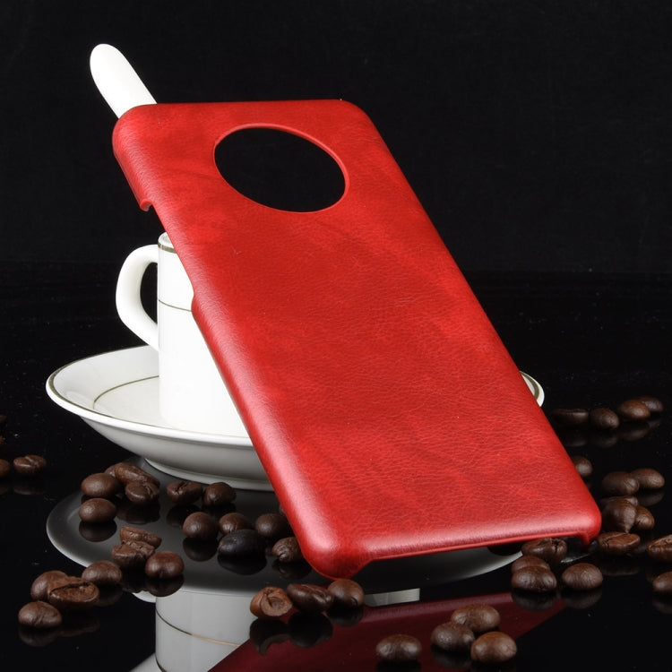 For OnePlus 7T Shockproof Litchi Texture PC + PU Case