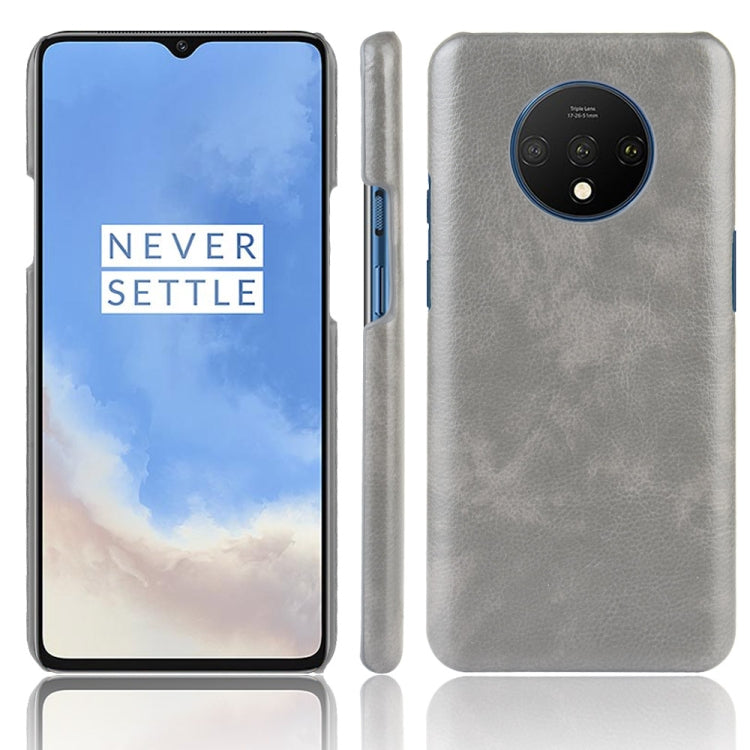For OnePlus 7T Shockproof Litchi Texture PC + PU Case