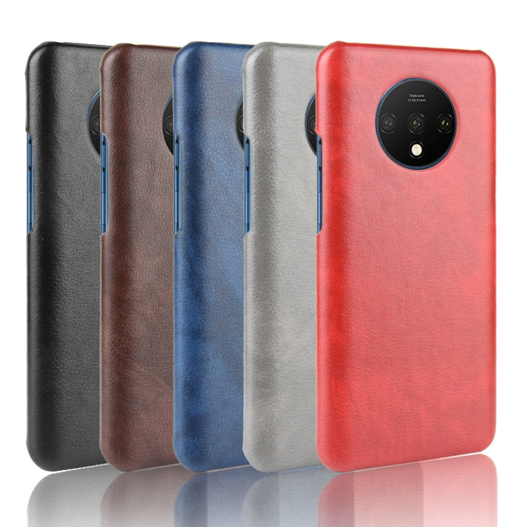 For OnePlus 7T Shockproof Litchi Texture PC + PU Case