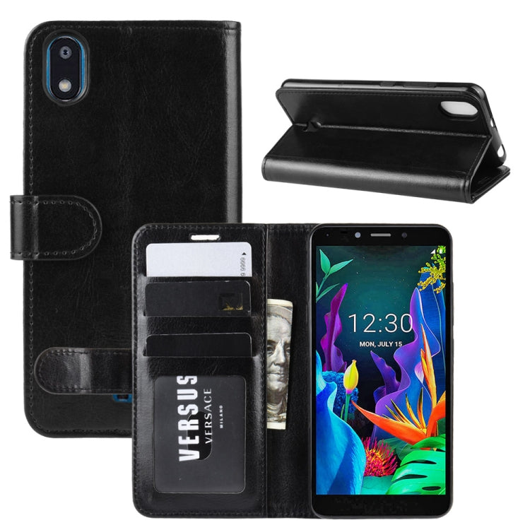 For LG K20 (2019) R64 Texture Single Fold Horizontal Flip Leather Case with Holder & Card Slots & Wallet